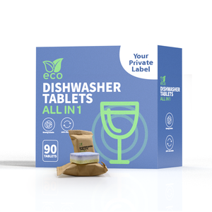 Tabletas multiusos ecológicas de origen vegetal para lavavajillas, sin residuos de fragancia de limón desechables para limpieza de cocina nueva - Product Image 1