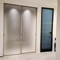 HDSAFE cadre en aluminium armoire placard porte en verre maison coulissante hôtel villa appartement fermeture en douceur miroir système de portes coulissantes