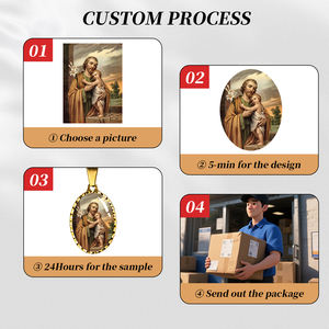 गिवेलक सेंट जोसेफ पदक हार सांप श्रृंखला कैथोलिक धार्मिक संरक्षण पिता के दिन स्नातक उपहार के लिए - Product Image 3