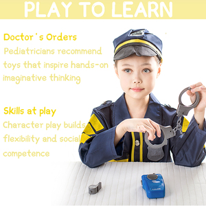 <span class=keywords><strong>Disfraz</strong></span> de policía de imitación, sombrero y uniforme para Halloween, fiesta, oficial de policía, 7 Uds. - Product Image 6