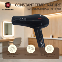 Sèche-cheveux ionique professionnel HQ-8833 – Haute puissance, durable, séchage rapide, température constante