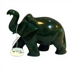 Natural Aventurine Gemstone <b>Elephant</b> Statue Polished Green Stone Carving Handcrafted Figurine - Product Image 4