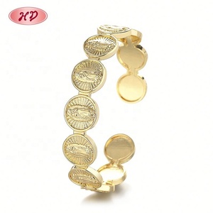 Bracelet en alliage de cuivre plaqué or 18 carats pour femme, style chic, bijoux fantaisie, vente en gros, bracelets de créateur - Product Image 2