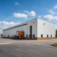 Fabricant d'entrepôts à structure métallique, entrepôt préfabriqué en acier à haut plafond pour la logistique, le stockage et la manutention de palettes