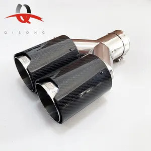 Exhaust Muffler Pipe Tip for BMW Universal M Performance Stainless Steel Black