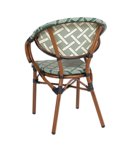 Ensemble de salle à manger de jardin moderne en plein air, cadre en aluminium, chaise en rotin synthétique, meubles pour hôtel, restaurant, parc, villa