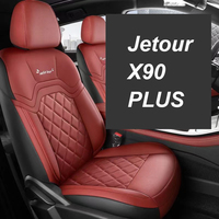 Pour Jetour X90 Plus Kits d'Intérieur 7 Places Housses de Sièges de Voiture Personnalisées Ensemble Complet Cuir Style Sportif Housses de Sièges Avant et Arrière Coussin