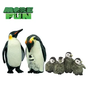 Morefun Mainan Hewan Plastik Model Kehidupan Laut Simulasi PVC Padat Figur Hewan Laut Mainan Penguin Patung Hewan Laut
