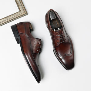 Nueva Colección de Otoño del Diseñador Original, Zapatos de Hombre de Cuero Genuino, Estilo Británico, Enfocados en el Negocio con Características Distintivas - Product Image 1