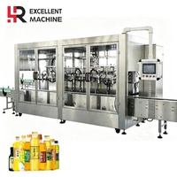 Machine de remplissage d'huile comestible à grande vitesse 3000 BPH, ligne de production automatique d'embouteillage d'huile de cuisson 1L 2L pour bouteilles PET