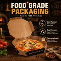 Boîte d'emballage pour pizza personnalisée, gaufrage à chaud doré, pelliculage mat, carton ondulé, doublure en aluminium, résistant à la graisse, qualité alimentaire