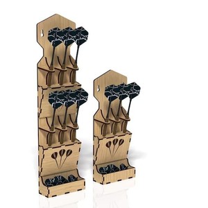 Organizador de dardos para el hogar, sala de estar, estante de almacenamiento de dardos, el producto debe ser ensamblado por <span class=keywords><strong>uno</strong></span> <span class=keywords><strong>mismo</strong></span>, adornos artesanales de madera - Product Image 1