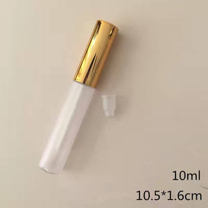 Auf Lager, 10ml klare leere Plastik Eyeliner Zauberstab Tube Flasche mit weißem Zauberstab/Eyrliner/Gold kappe für Kosmetik behälter - Product Image 5