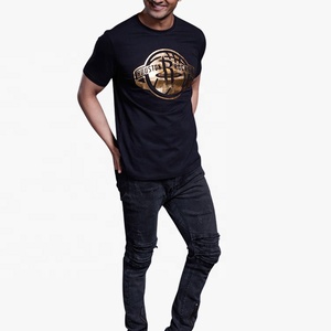 T-shirt <span class=keywords><strong>Homme</strong></span> Uni Bronzé de Haute Qualité en Gros, 220 Grammes, 100% Coton Jersey, Impression Numérique Personnalisée Effet Feuille d'Été - Product Image 6