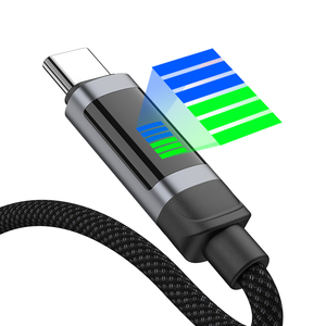 New Streamer chỉ số điện thoại di động sạc cáp Loại C USB 100W 6A Sạc nhanh tốc độ cáp - Product Image 3