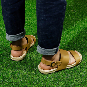 All'ingrosso estate pantofole da uomo di vendita calda di alta qualità in vera pelle <span class=keywords><strong>sandali</strong></span> da uomo <span class=keywords><strong>con</strong></span> <span class=keywords><strong>corda</strong></span> di canapa soletta sandalo per gli uomini - Product Image 3