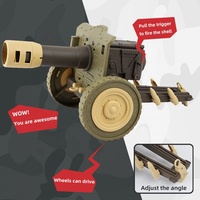 Lanceurs de tir à air comprimé en plastique pour jouets d'airsoft, avec éjection de douilles, balles en mousse souples, réservoir avec 3 balles