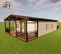 Maison préfabriquée pliable résistante aux ouragans, conteneur préfabriqué extensible de 20 pieds, 40 pieds, maison mobile miniature avec terrasse, 2, 3, 4, 5 chambres