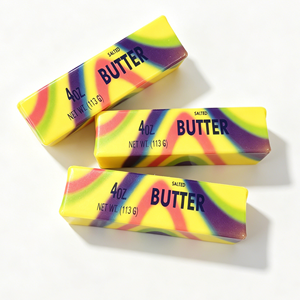 Jouet anti-stress souple en PU en forme de bâton de beurre, à remontée lente, personnalisable avec impression intégrale, multi-styles, vente en gros directe usine - Product Image 2
