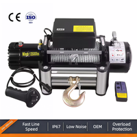 Treuil électrique 12V CE à commande sans fil, antidérapant, rapide, toutes saisons, pour 4x4, SUV, sauvetage tout-terrain