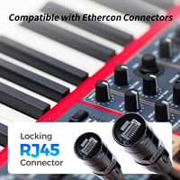 Cable Ethernet CAT6 Yinyu de 20 pies, Compatible con EtherCON RJ45, para Sistemas de Audio Profesional e Iluminación de Escenarios