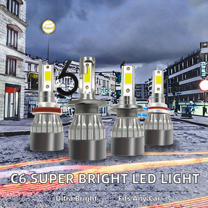 ราคาโรงงาน ไฟหน้ารถยนต์ LED C6 36W 8000LM สว่างพิเศษ Cob 6000k สำหรับ X1/X3/X6 AZERA - Product Image 2