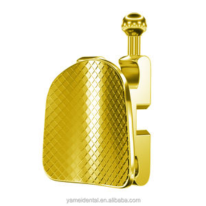 Yamei consumabili dentali ortodontici staffa dorata bretelle a base di rete Odontologia bretelle metalliche staffa dorata ortodontica - Product Image 4