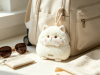 Dompet Koin Boneka Kucing Lembut dan Bulu Halus untuk Aksesori Penyimpanan Tas Custom OEM ODM Dompet Koin Boneka Kucing