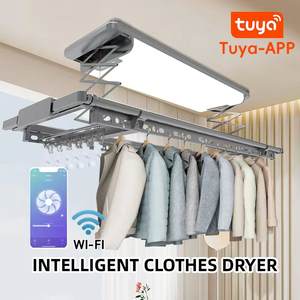 Secador <span class=keywords><strong>de</strong></span> Ropa Eléctrico LED Inteligente para Balcón <span class=keywords><strong>de</strong></span> Gran Altura, Resistente al Viento - Product Image 2