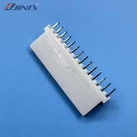 Conector de terminal de crimpado de cable a placa JINDA 2510-14A de 2.54mm y 14 pines, macho, de latón estañado, corriente nominal de 3A y 250V para PCB