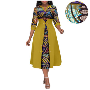 Vêtements ethniques africains <span class=keywords><strong>Robe</strong></span> batik pour femmes Robes de mère de la mariée <span class=keywords><strong>Robe</strong></span> africaine en coton - Product Image 4