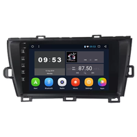 Lecteur DVD vidéo de voiture Android 10 4 cœurs avec commande vocale pour Toyota Prius 09-13 GPS IPS 2.5D stéréo BT audio 1+16G