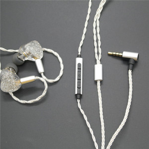 Cable de auriculares MMCX chapado en plata, conector de 3,5mm con micrófono para Shure SE535 SE846 - Product Image 2