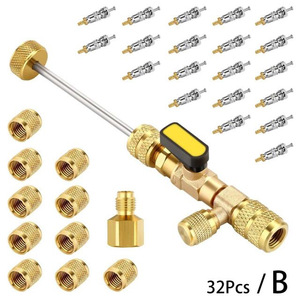 Valve Core Removal Wrench 1/4 In Socket For Automotive Air Conditioning Refrigeration Replacement Tool With Adapters - Product Image 4