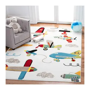 Karpet antiselip untuk anak-anak, karpet motif 3D, karpet Digital untuk ruang tamu tapis