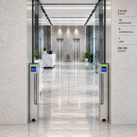 Barrière pivotante à reconnaissance faciale avec lecteur de carte RFID, contrôle d'accès, anti-collision, pour bureaux d'entreprise
