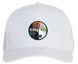 Casquette de golf snapback à 6 panneaux avec logo tissé personnalisé, trous découpés au laser, polyester performant, casquettes de sport de golf et de baseball - Product Image 1
