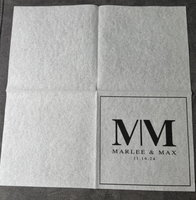 Servilletas de papel Airlaid con logotipo personalizado, servilletas de tacto de lino, servilletas de tejido para cóctel, almuerzo, cena