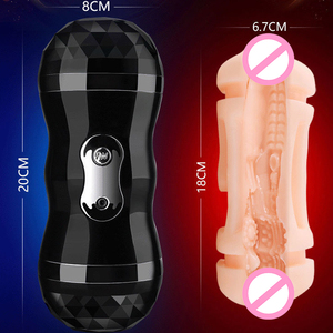 Manueller Silikon-Massage-<span class=keywords><strong>Masturbator</strong></span> für Männer Vibrations-Blowjob-Maschine Masturbationsbecher Sexspielzeug für Männer Erotikartikel - Product Image 2