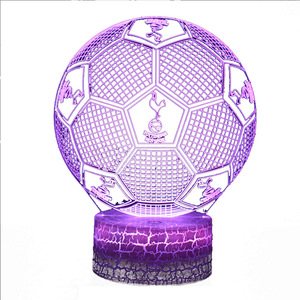 Lámpara de Mesa LED 3D Creativa con el Logotipo de los Cinco Equipos de las Grandes Ligas de Fútbol, Exclusiva para Ventas Transfronterizas, <span class=keywords><strong>Real</strong></span> <span class=keywords><strong>Madrid</strong></span>, Manchester United - Product Image 4