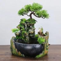 Vente en gros statue cascade de bureau fontaine cascade Feng Shui fontaine intérieure de bureau avec atomiseur