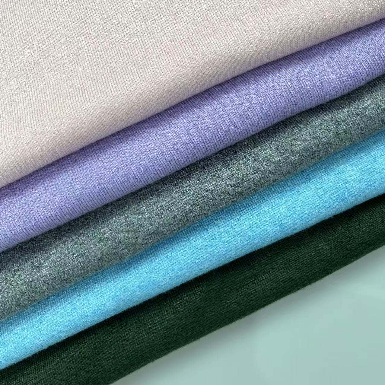 High Quality Custom Rayon Polyester Nylon Rib Spandex Knitting Fabric for Sweater and Home Wear