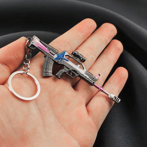 Portachiavi Mini Pistola Delta Force HawkOps 9CM in Lega di Zinco, Ciondolo in Metallo QBZ95-1 Iron Will, Decorazione Figurina - Product Image 3