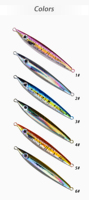 Tolure Offre Spéciale 120g 150g 180g Leurre Métallique Lumineux pour Pêche au Jigging en Mer, à Coulée Rapide avec Hameçon Assist