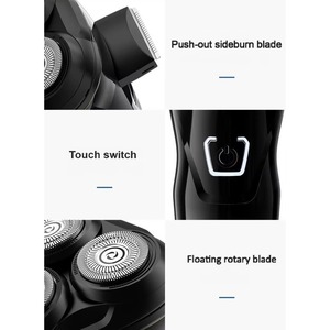 Afeitadora Eléctrica CITICITY Portátil Negra y Dorada, Rotatoria de Triple Cuchilla, IPX7 Impermeable, Recargable por USB, Totalmente Lavable, para Uso Corporal y Doméstico - Product Image 6