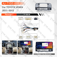 Kit complet de cadre de tableau de bord pour autoradio Android 12,3 pouces compatible avec Toyota Venza 11-12 LHD, écran de navigation, ensemble de montage