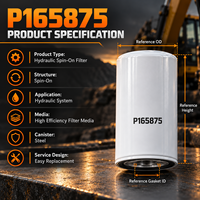 P165875 Elemen Filter Oli Hidrolik untuk Mesin Konstruksi dan Sistem Tenaga Fluida Industri