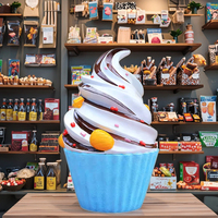 Sculpture de dessert géante-Décoration extérieure ludique pour gâteaux et beignets pour parcs à thème et confiseries