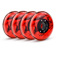 Roues de patins de hockey en ligne à double couche en PU professionnel personnalisé 68*24*26mm roues de patin en ligne en PU de haute qualité