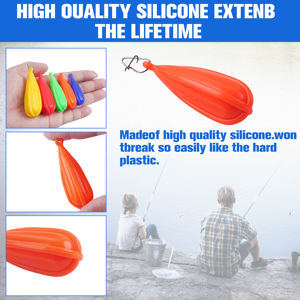 5 pz tappi per la pratica della pesca in Silicone per la pesca, presa pratica 5 pesi misti per migliorare le abilità di <span class=keywords><strong>lancio</strong></span> - Product Image 2